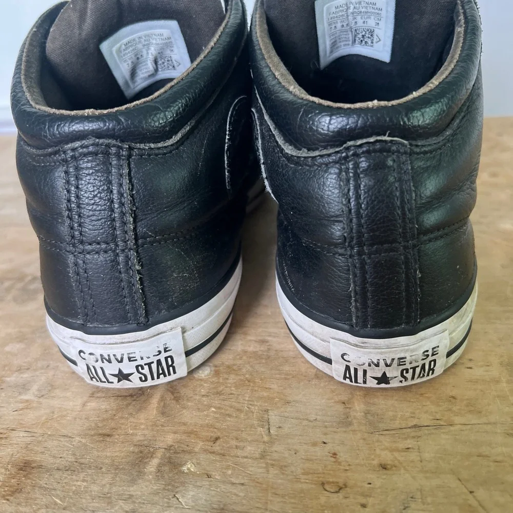 Converse Chuck Taylor All Star Madison 7.5M 9.5W Mid Leather Black Streetwear - Picture 10 of 10